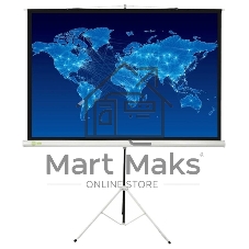 Экран Cactus 150x150 см Triscreen CS-PST-150x150 1:1 напольный рулонный белый