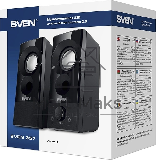 Колонки Sven 357, черный (6 Вт, питание USB)