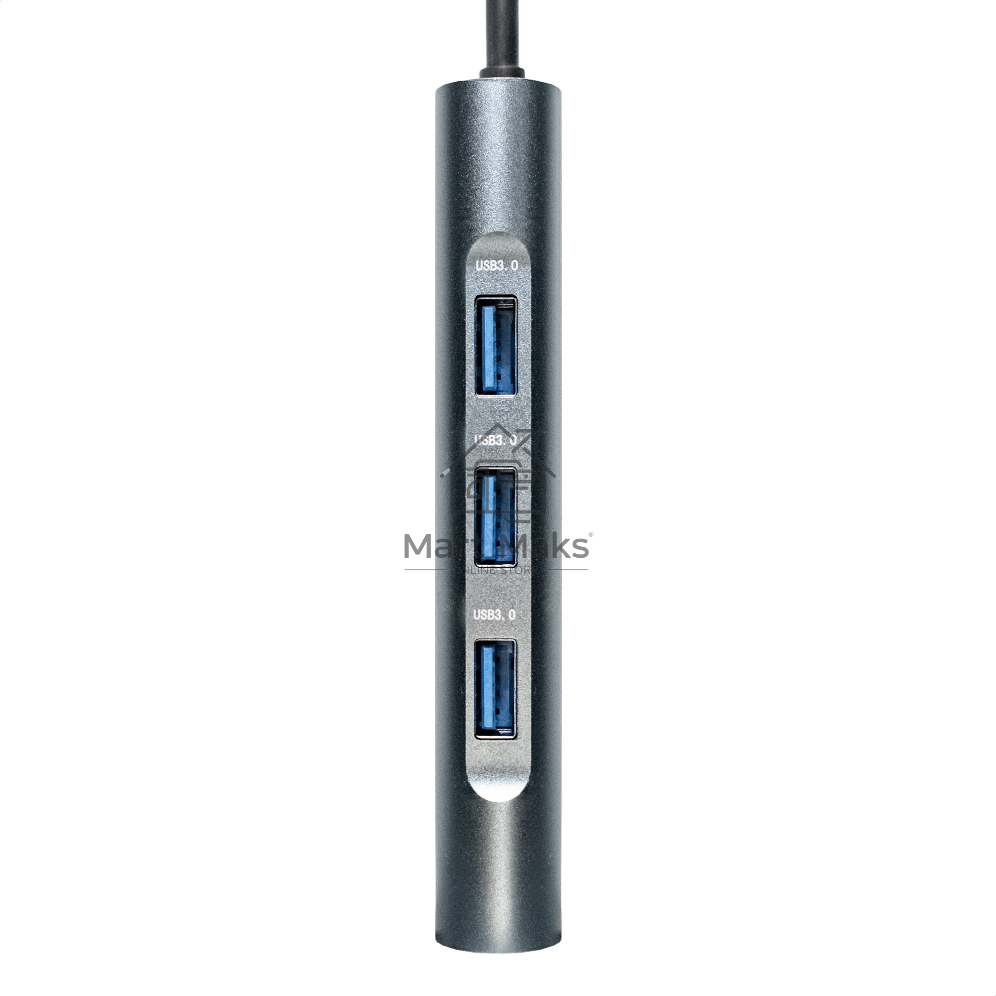 Док-станция ExeGate EX293985RUS DUB-31C/MAX (кабель-адаптер USB Type-C --> 3xUSB3.0 + Card Reader + PD 100W + HDMI 4K@30Hz + VGA + Audio + Lan RJ45 10/100/1000Mb, Plug&Play, серый)