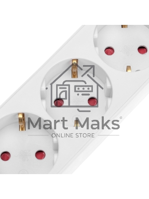 Удлинитель STANDARD 3 гнезда, 3м, 3х1,0мм², с/з, с выключателем, 2 USB, белый Rexant