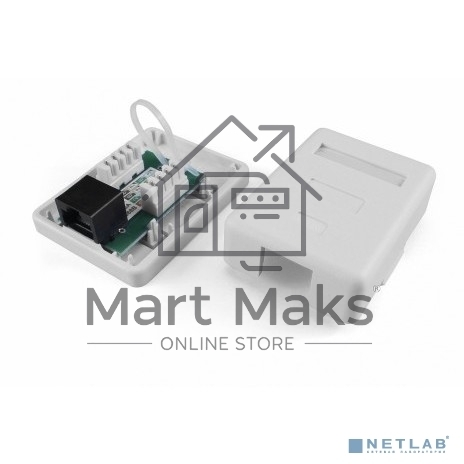 Розетка компьютерная Hyperline SB1-1-8P8C-C5e-WH RJ-45(8P8C), категория 5e, одинарная, внешняя, Dual IDC