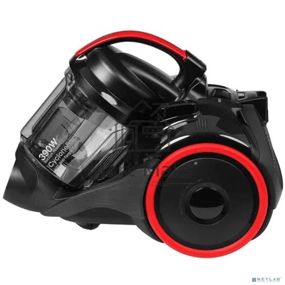 Пылесос Samsung VC15K4116VR/EV красный/черный, 390/1500 Вт, уборка сухая, пылесборник контейнер 1.3 л