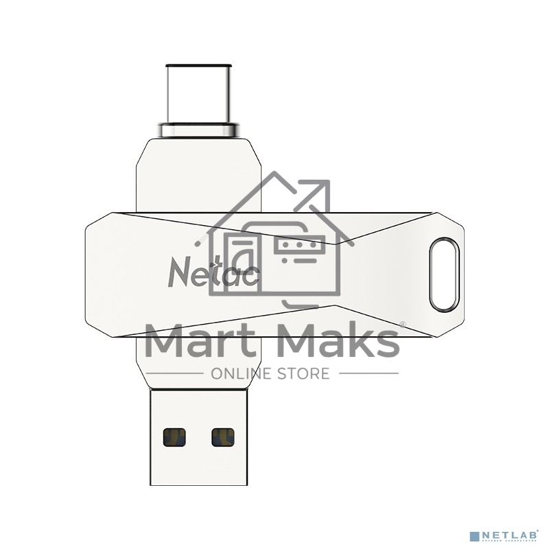 Флешка USB R/W R/W Drive Netac U782C dual USB3.0+TypeC 64GB, retail version
