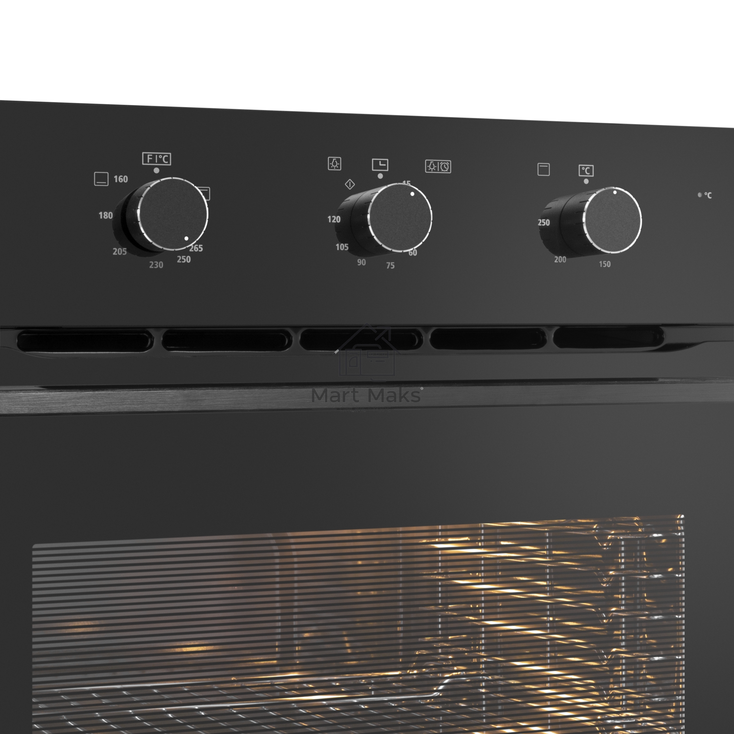 Шкаф духовой газовый с электрическим грилем Maunfeld MOGS703B2, встраиваемый