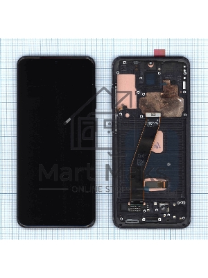 Дисплей для Samsung Galaxy S20 SM-G980F черный с рамкой