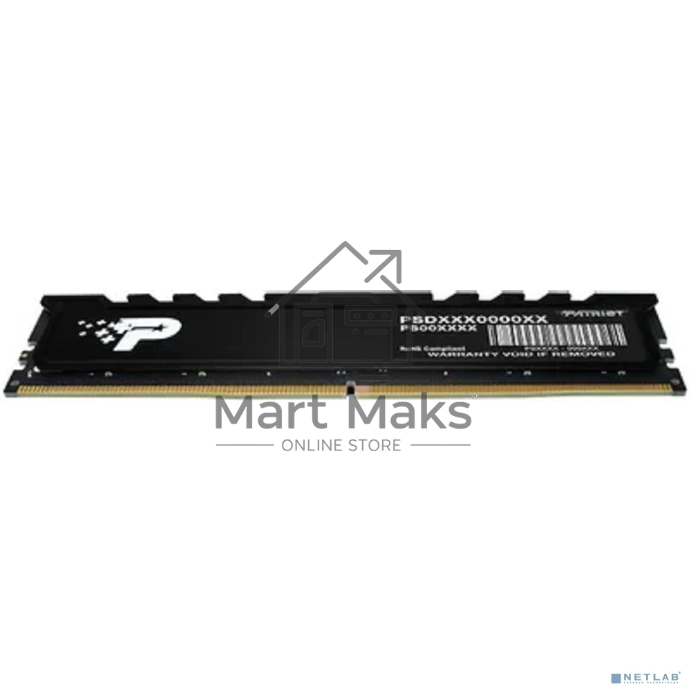 Оперативная память Patriot Signature Premium, DDR5, 16GB (1x16 GB), 5600 MHz, CL46, DIMM, радиатор, черный