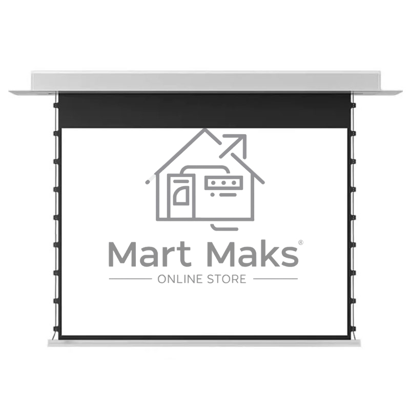 Экран для проектора S'OK SCPSMC-298X168ED45GF для встраивания в потолок моторизованный 135'' с боковым натяжением, полотно Grey Fiberglass, экстрадроп 45см