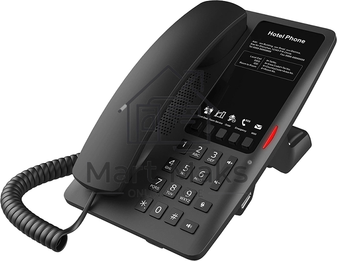 Гостиничный IP-телефон Fanvil H4 WIFI Hotel Phone 2 SIP Lines 1 USB Port for phone charging 6 Soft keys programmable service hotline Hotspot: PoE HD Voice PSU
