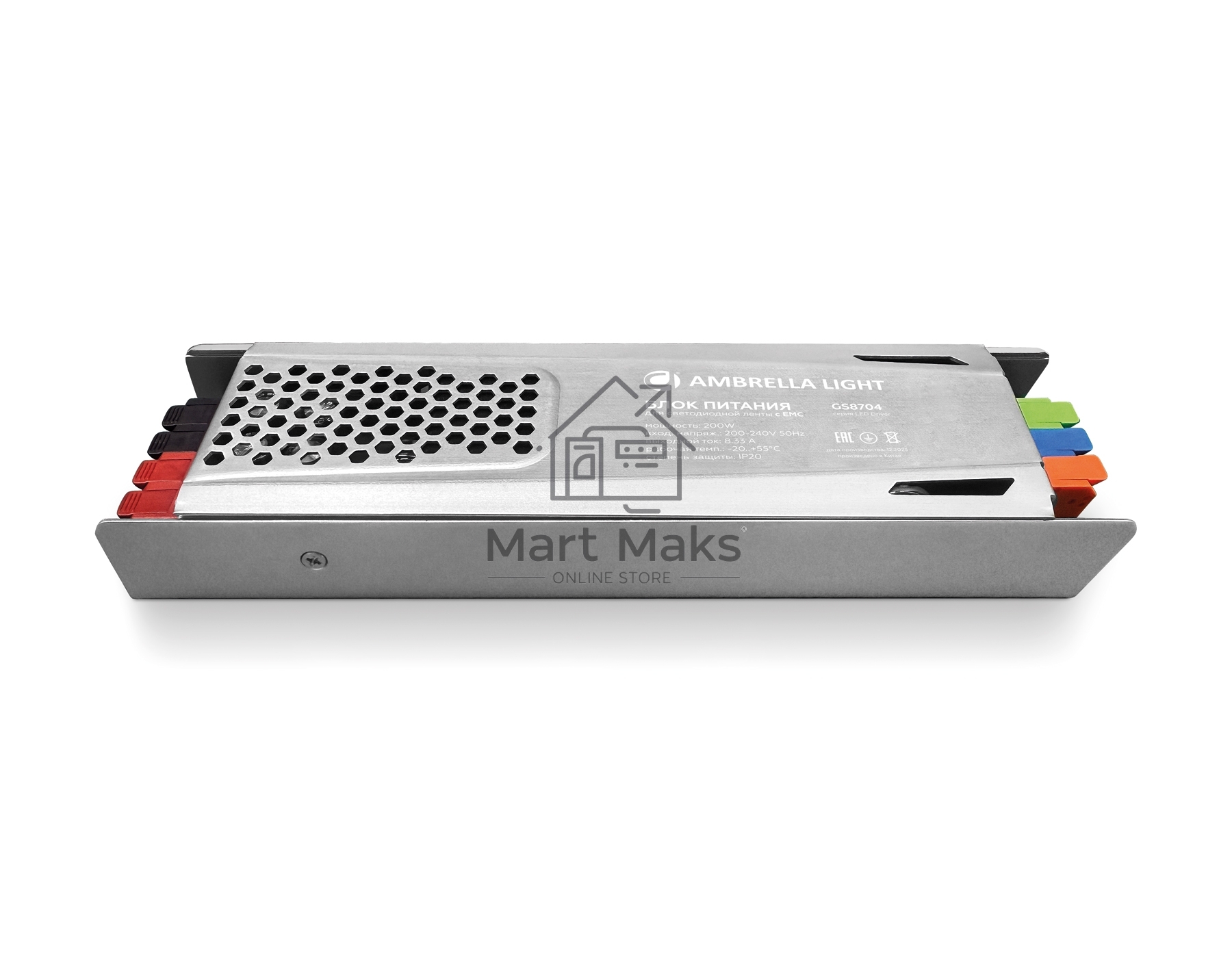 Блок питания GS8704 24V 200W 8,33A IP20 200-240V EMC 185*58*28