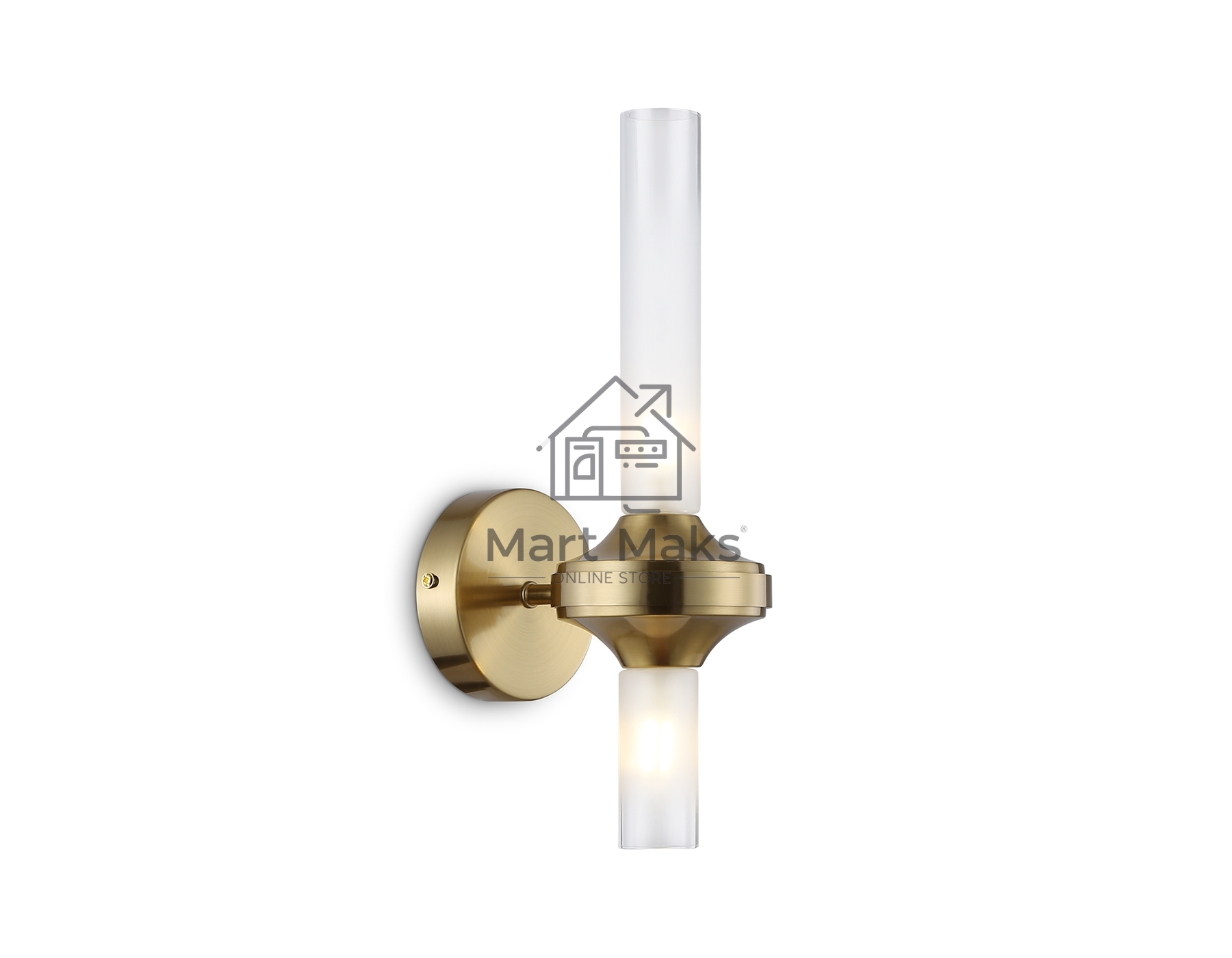 Настенный светильник Ambrella light LH55362/2 BS/CL латунь/прозрачный G9/2 max 30W 150*100*320
