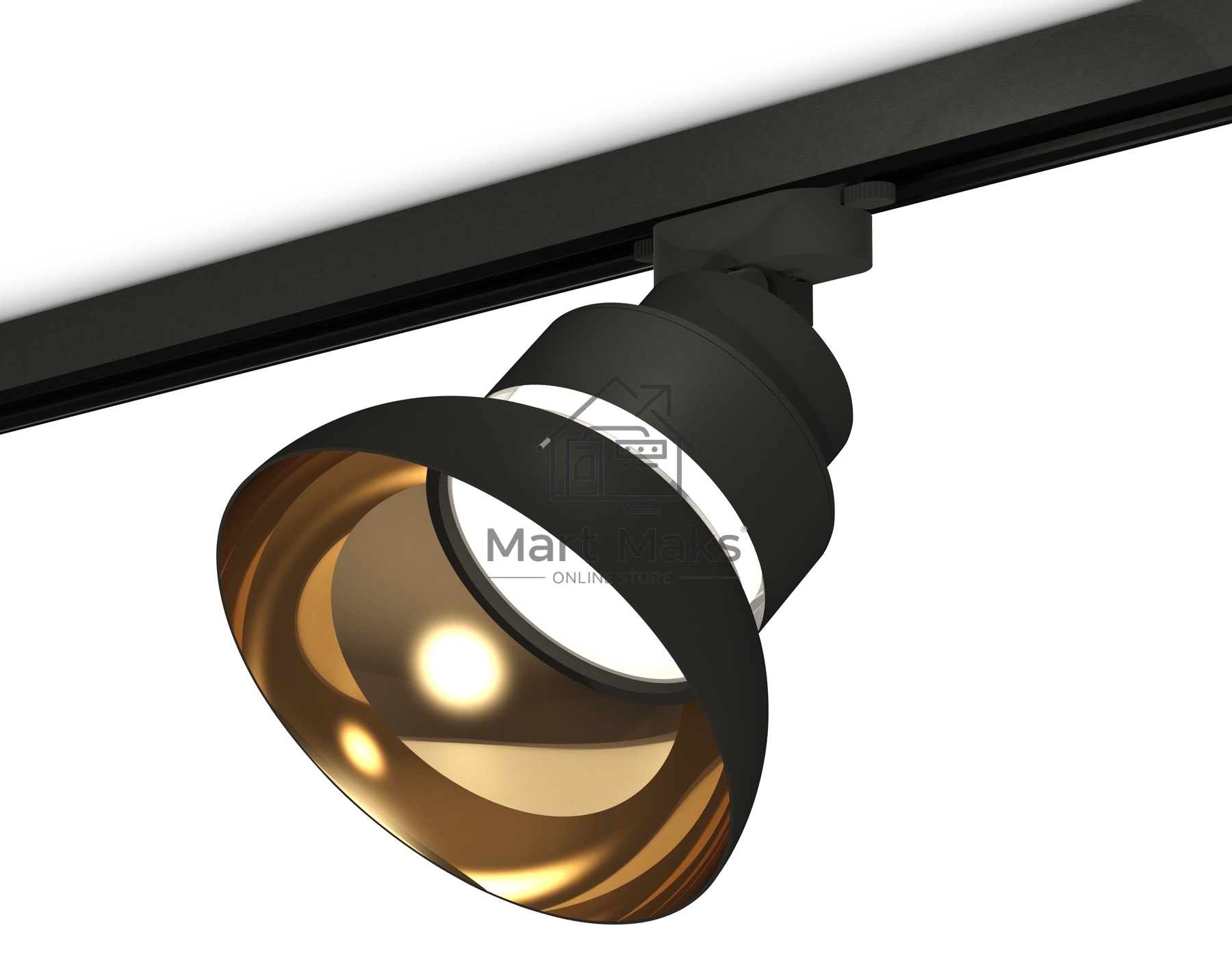 Светильник Ambrella light XT8102201SBK/PYG/CL черный песок/золото желтое полированое/прозрачный GX53