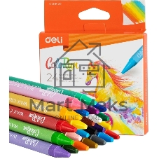 Восковые мелки Deli EC20820 Colorun 24 цвета, картонная коробка с европодвесом