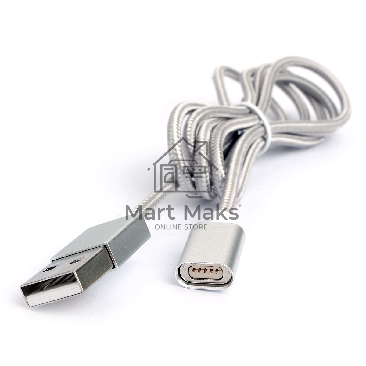 Кабель магнитный USB 2.0 Cablexpert CC-USB2-AMMg-1M, для адаптеров TypeC - microBM 5P - iPhone lightning, 1м, алюминиевые разъемы (адаптеры в комплектацию не входят)