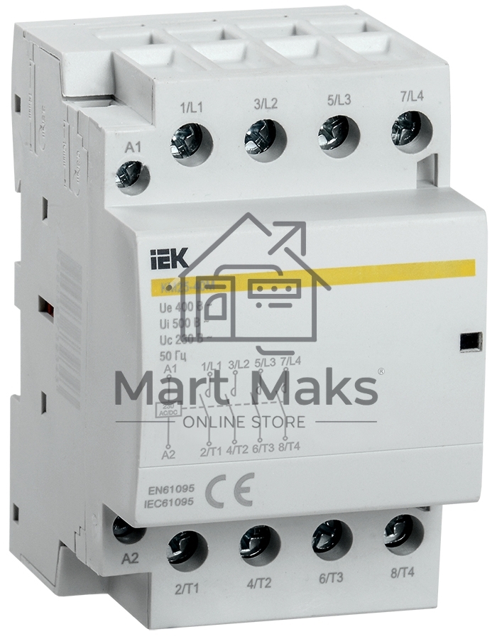 Контактор модульный КМ25-40М AC/DC IEK MKK21-25-40 IEK