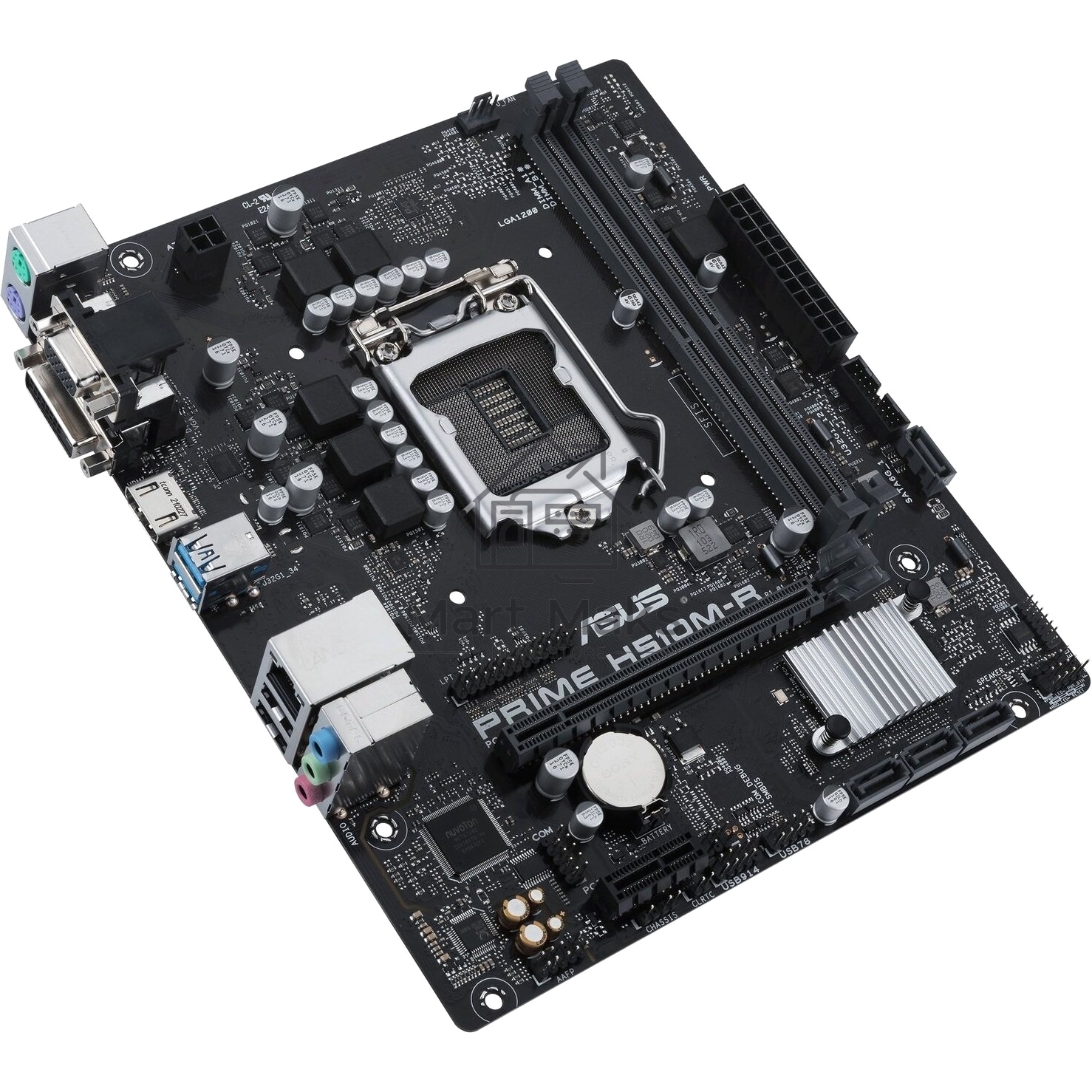Материнская плата ASUS PRIME H510M-R-SI, LGA1200, Intel H510, 2xDDR4, 4xSATA, 1xPCIe 4.0 x16, 1xPCIe x1, 1xDVI-D, 1xHDMI, 1xVGA, 1x1Gb LAN, 2xUSB-A 5Gbps, 2xUSB-A, 3x3.5 мм, 7.1, PS/2, COM, LPT, mATX