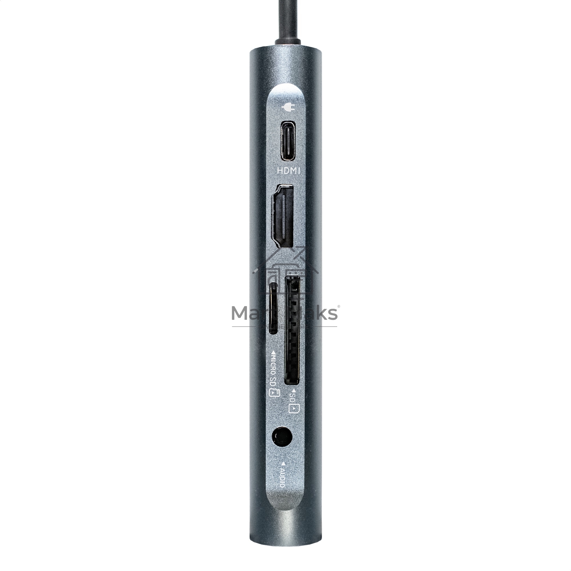 Док-станция ExeGate EX293985RUS DUB-31C/MAX (кабель-адаптер USB Type-C --> 3xUSB3.0 + Card Reader + PD 100W + HDMI 4K@30Hz + VGA + Audio + Lan RJ45 10/100/1000Mb, Plug&Play, серый)