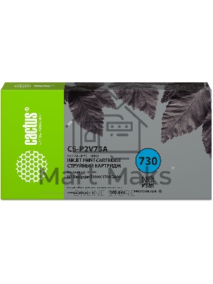 Картридж струйный Cactus CS-P2V73A №730 фото черный (300мл) для HP Designjet T1600/1700/2600