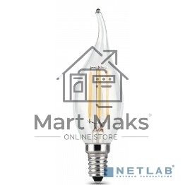 Лампа светодиодная Filament Свеча на ветру E14 5Вт 2700К GAUSS 104801105