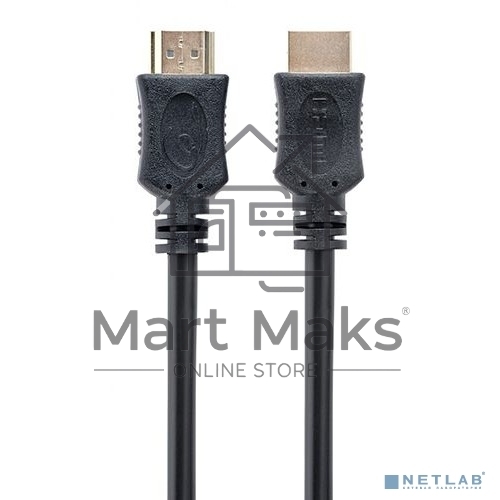 Кабель HDMI Cablexpert CC-HDMI4L-20M, 20м, v2.0, 19M/19M, серия Light, черный, позол.разъемы, экран, пакет