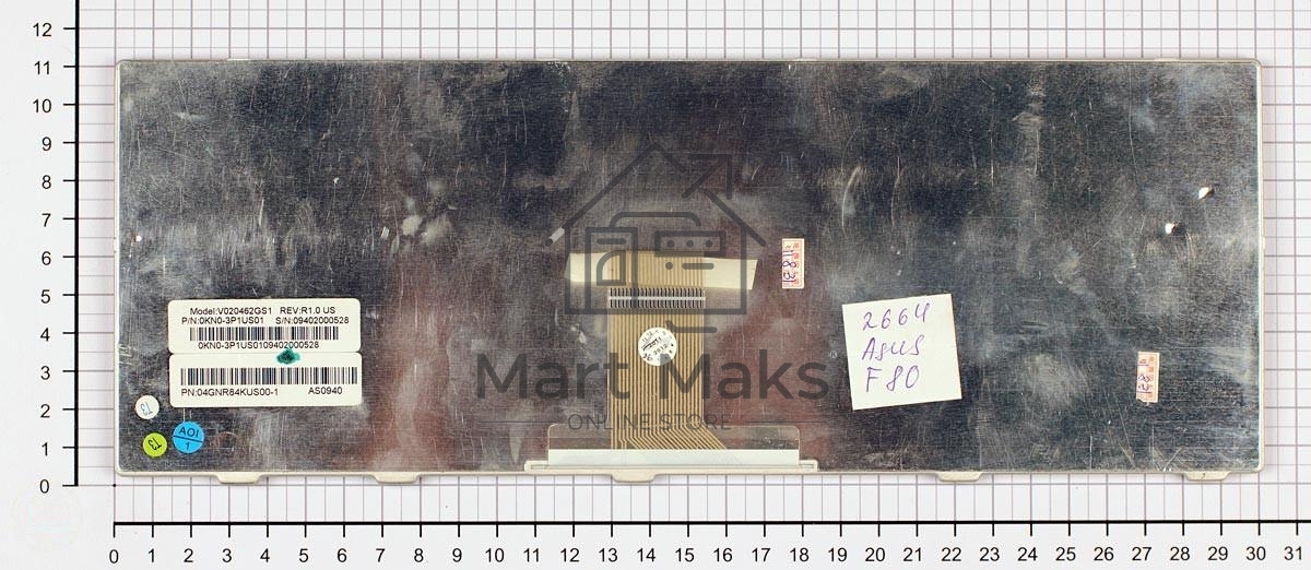 Клавиатура для ноутбука Asus F80 F80S F80CR F80Q F80L белый