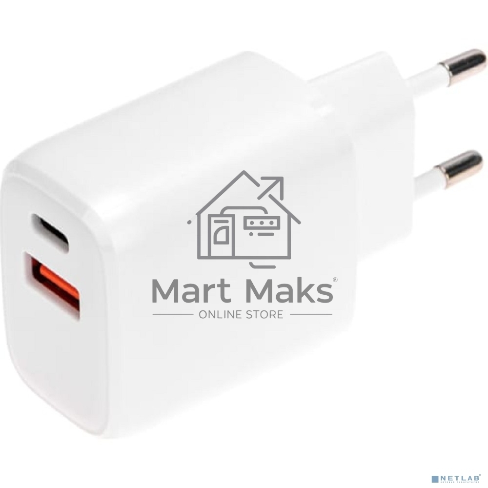 Сетевое зарядное устройство USB QC (20W) + Type C PD (20W), белый Rexant