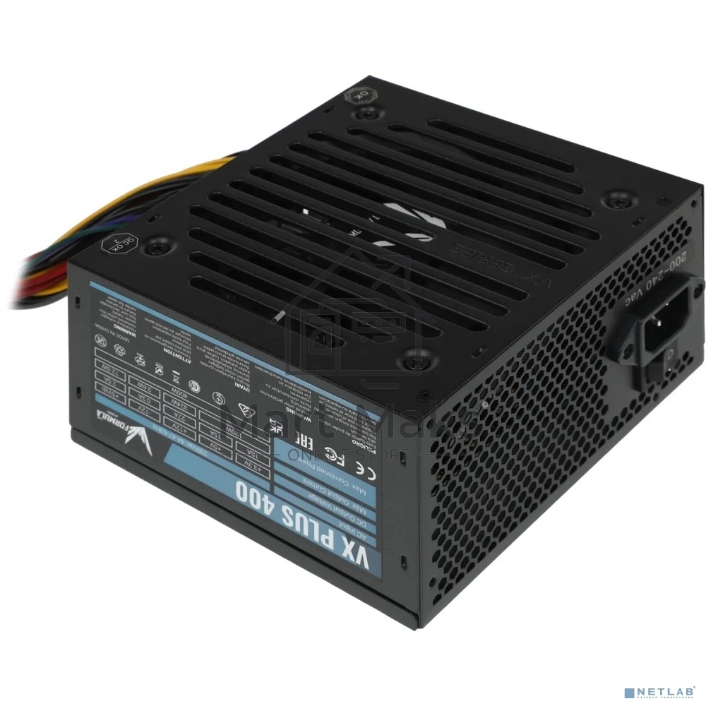 Блок питания Aerocool / Formula VX-400 PLUS, 400Вт, 120мм, черный