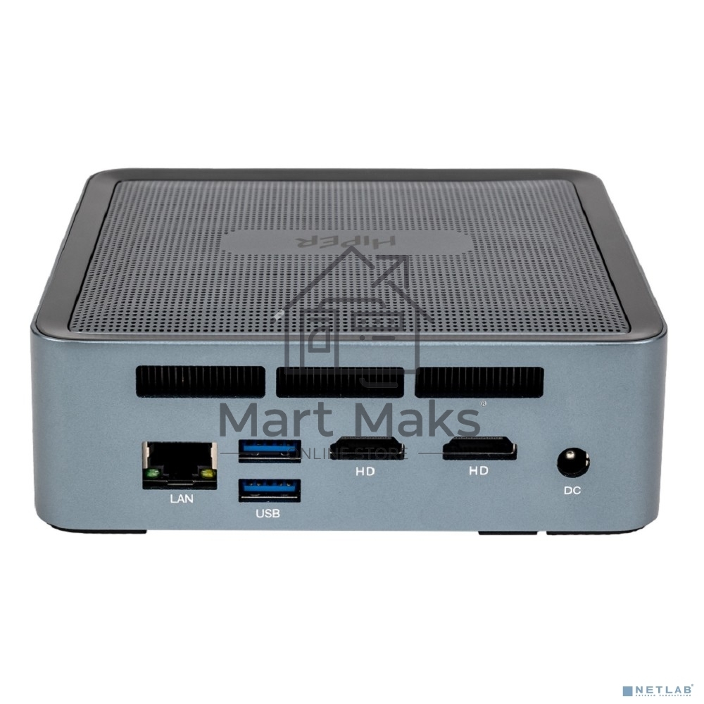 Мини ПК HIPER EXPERTBOX D20 Intel Core i5 1240P(1.7Ghz)/16384Mb/512PCISSDGb/noDVD/Int:Intel Iris Xe Graphics/BT/WiFi/war 1y/0.45kg/Тёмно-серый/Win11Pro + WiFi 6, BT 5.2,металл, VESA 75х75, 100х100