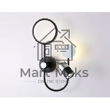 Светильник Ambrella light FL51601/3 BK/CH черный/хром 11W 4200K+GU10 424*275*100