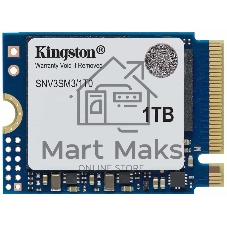 Накопитель SSD Kingston NV3, 1000Gb, M.2(22x30мм), NVMe, PCIe 4.0 x4, 3D TLC, R/W 6000/4000Mb/s, TbW 320, DWPD 0.2 (60 мес)