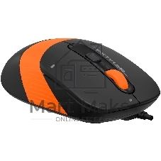 Мышь проводная A4Tech Fstyler FM10S оранжевый, 1600 dpi, USB Type-A, кнопки - 4