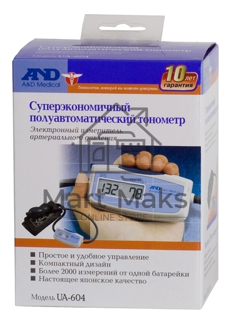 Тонометр полуавтоматический A&D UA-604