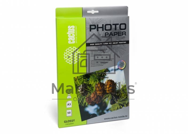 Фотобумага Cactus CS-GA318050 глянцевая А3 180 г/м2 50 листов