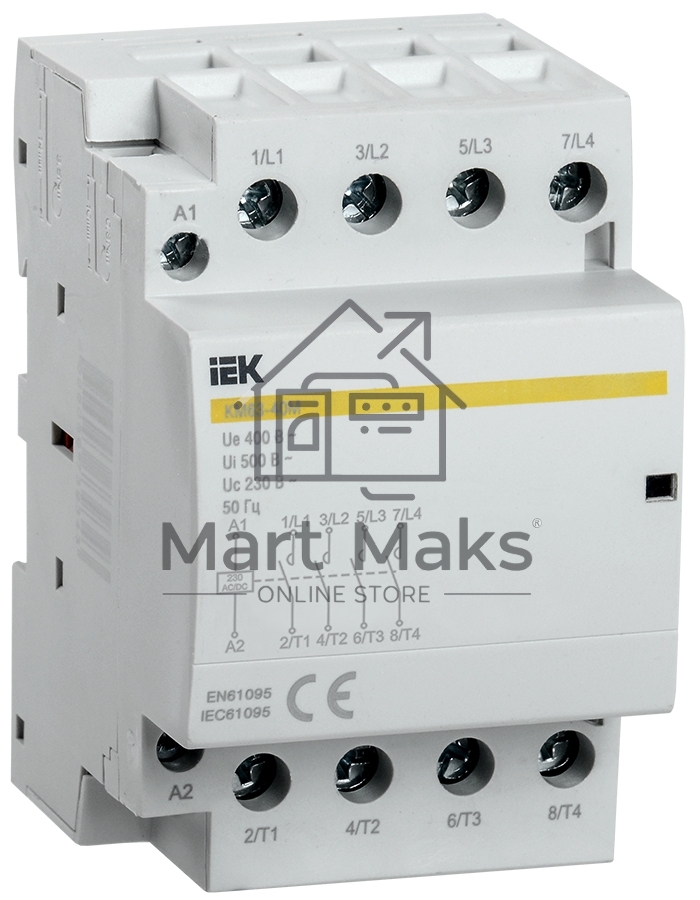 Контактор модульный КМ63-40М AC/DC IEK MKK21-63-40 IEK