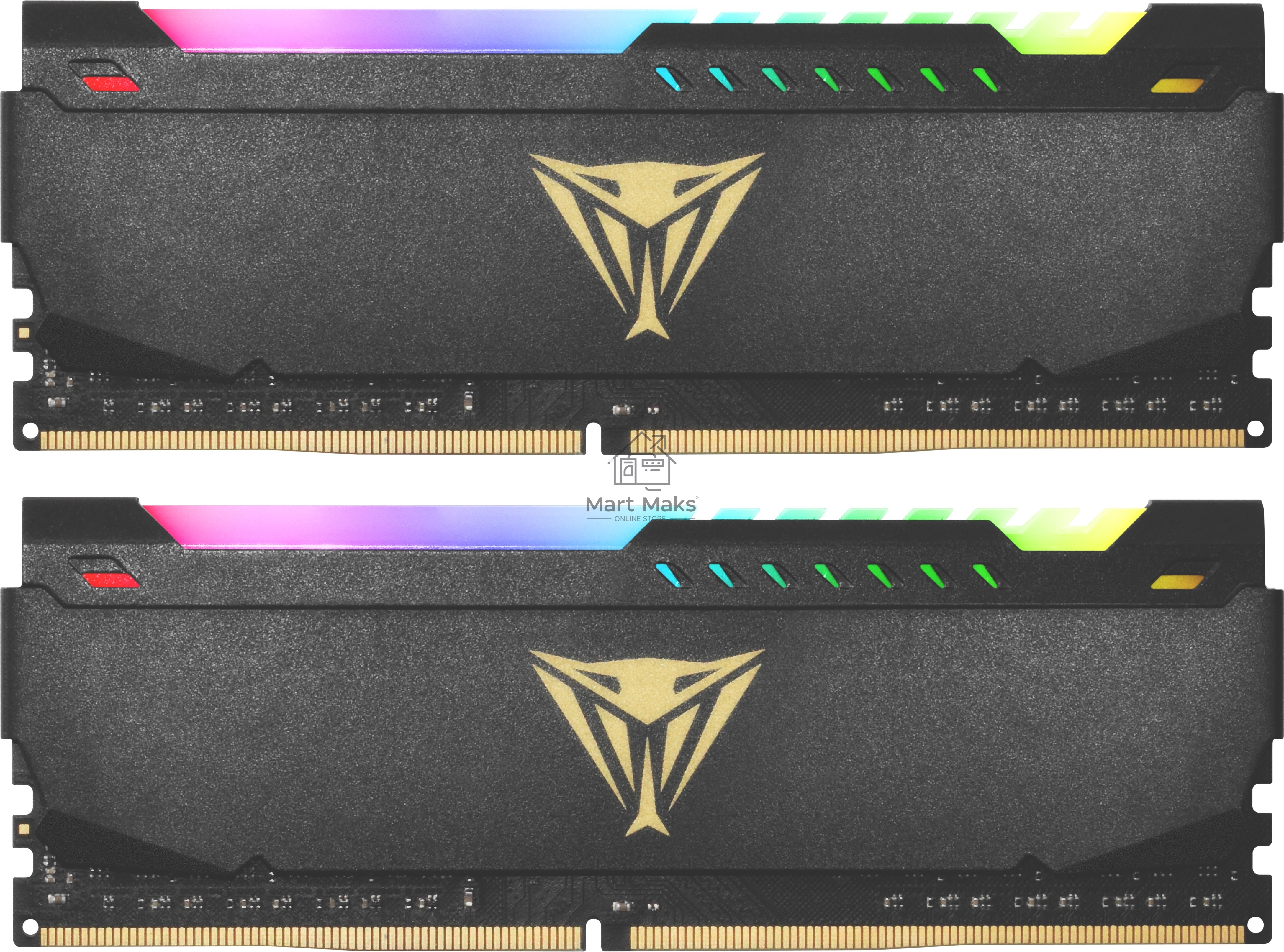 Оперативная память Patriot Viper Steel, DDR4, 64GB (2x32GB), 3600MHz, CL20, DIMM, с радиатором, RGB, черный