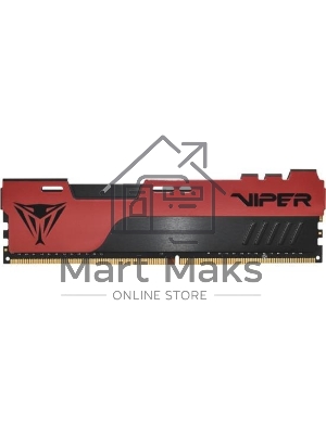 Оперативная память Patriot Viper Elite II, DDR4, 8Gb (1x8 Gb), 4000 MHz, CL20, DIMM, радиатор, красный/черный