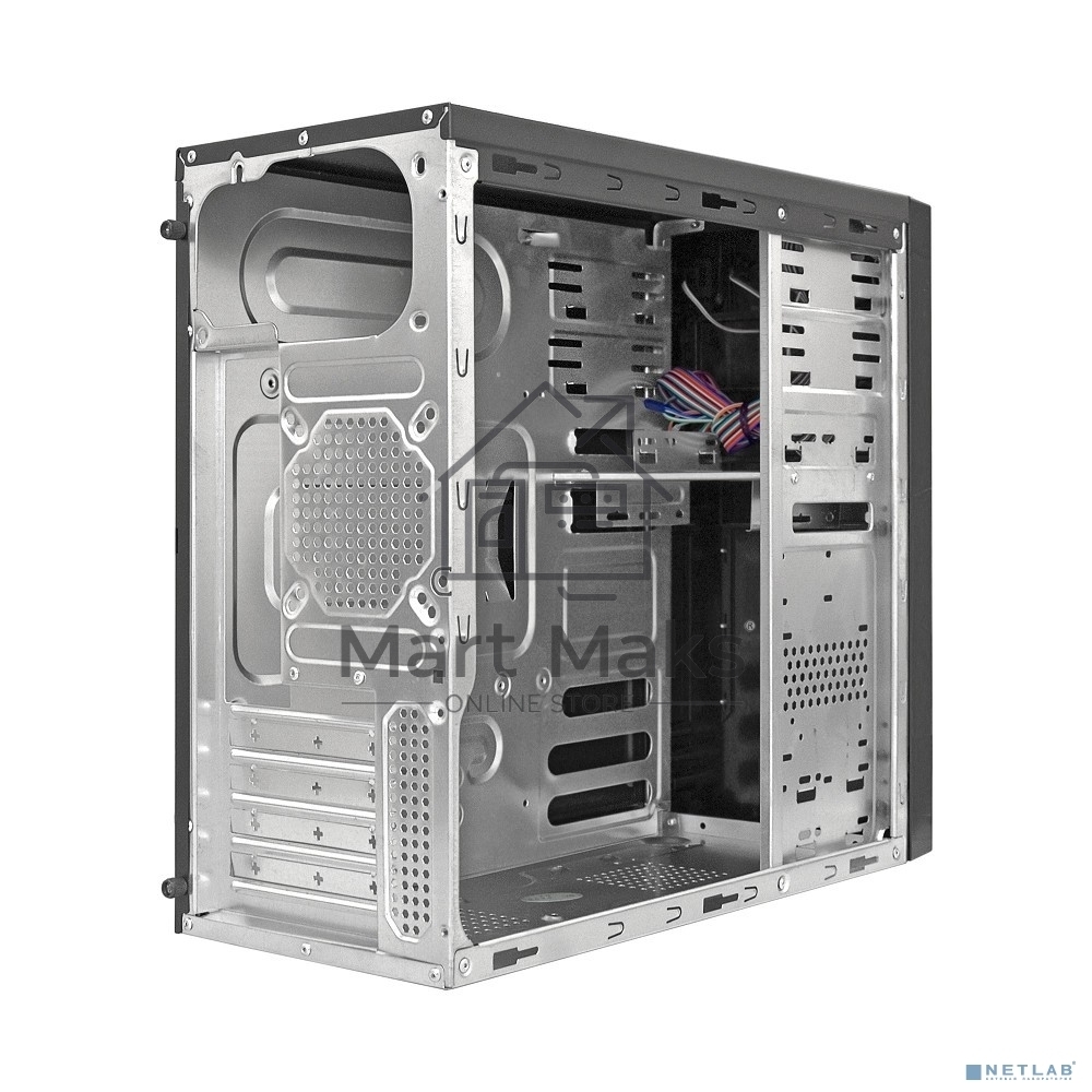 Компьютерный корпус Minitower ExeGate MA-372UX Black, mATX <UN500, 120mm> 2*USB+2*USB3.0, Audio