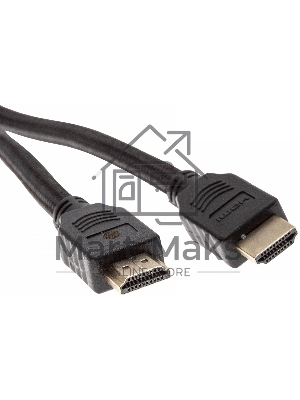 Кабель аудио-видео Cactus CS-HDMI.2-1.8 HDMI (m)/HDMI (m) 1.8м. Позолоченные контакты черный