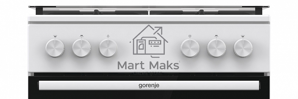 Плита газовая Gorenje GG6A11WF белый, конфорок 4 газовых, духовка 72 л, 60 см x 85 см x 60 см