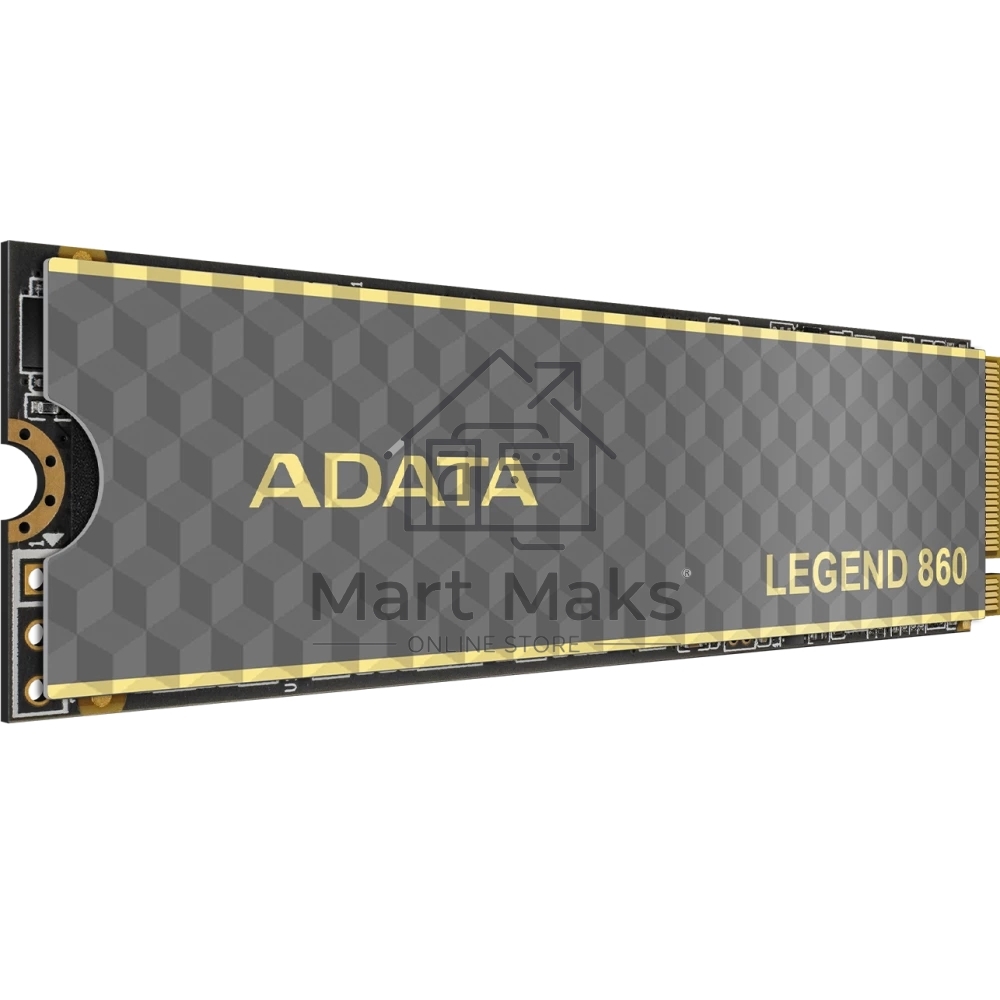 Накопитель SSD ADATA LEGEND 860, 1024Gb, PCIe 4.0 x4, 2280, NVMe, R/W 6000/4000, с радиатором