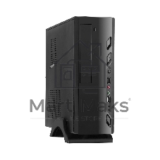Компьютерный корпус MiniITX ExeGate EX268697RUS MI-208 Black, miniITX/mATX, без БП, 2хUSB, Audio