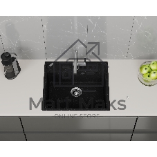 Мойка для кухни BAU Stil Pro 57х50 без выпуска, черный камень