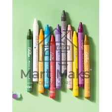 Восковые мелки Deli EC20820 Colorun 24 цвета, картонная коробка с европодвесом