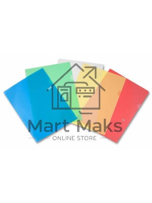 Папка-уголок Бюрократ -EE310/1GREEN A4, пластик, 0.15мм, зеленый