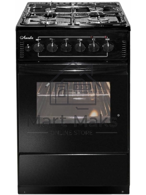 Плита комбинированная Лысьва ЭГ 401-2у черный, газовых конфорок 4 шт, духовка 57 л, 50 см x 84 см x 60 см