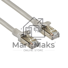 Патч-корд ExeGate FTP-RJ45-RJ45-C5e-CU-5M-GY, FTP, cat.5e, 5м, медь, серый