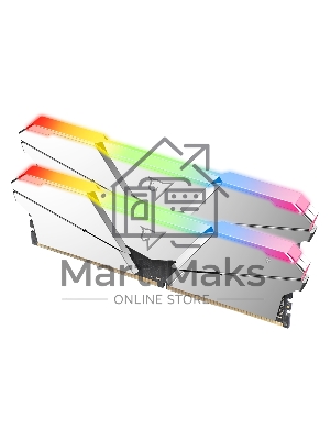 Оперативная память NETAC Shadow, DDR4, 16Gb (2x8Gb), 3200MHz, CL14, DIMM, с радиаторами, RGb, серебристый