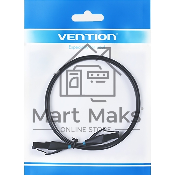 Патч-корд Vention прямой UTP cat.6, RJ45 - 1,5м. плоский черный
