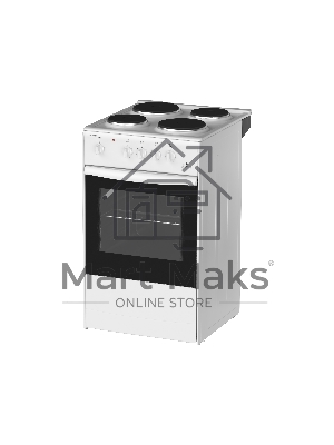 Плита электрическая Darina S EM 341 404 W белый/черный, конфорок 4 шт, духовка 50 л, 50 см x 85 см x 56 см