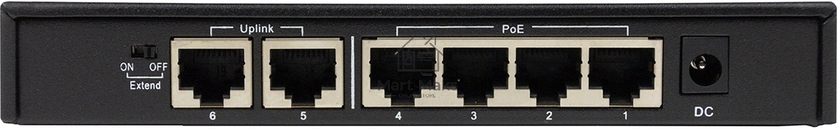 Неуправляемый PoE-коммутатор ORIGO OS1206P/60W/A1A 4x100Base-TX PoE+, 2x100Base-TX, PoE-бюджет 60 Вт, корпус металл
