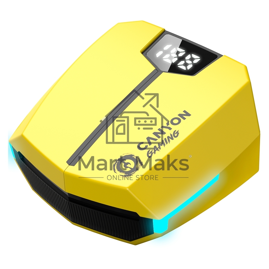Наушники игровые CANYON headset Doublebee GTWS-2 Gaming Yellow